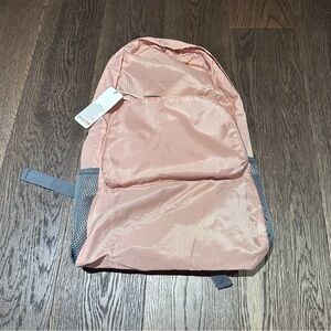 Miniso Pink Backpack with Gray Accents
